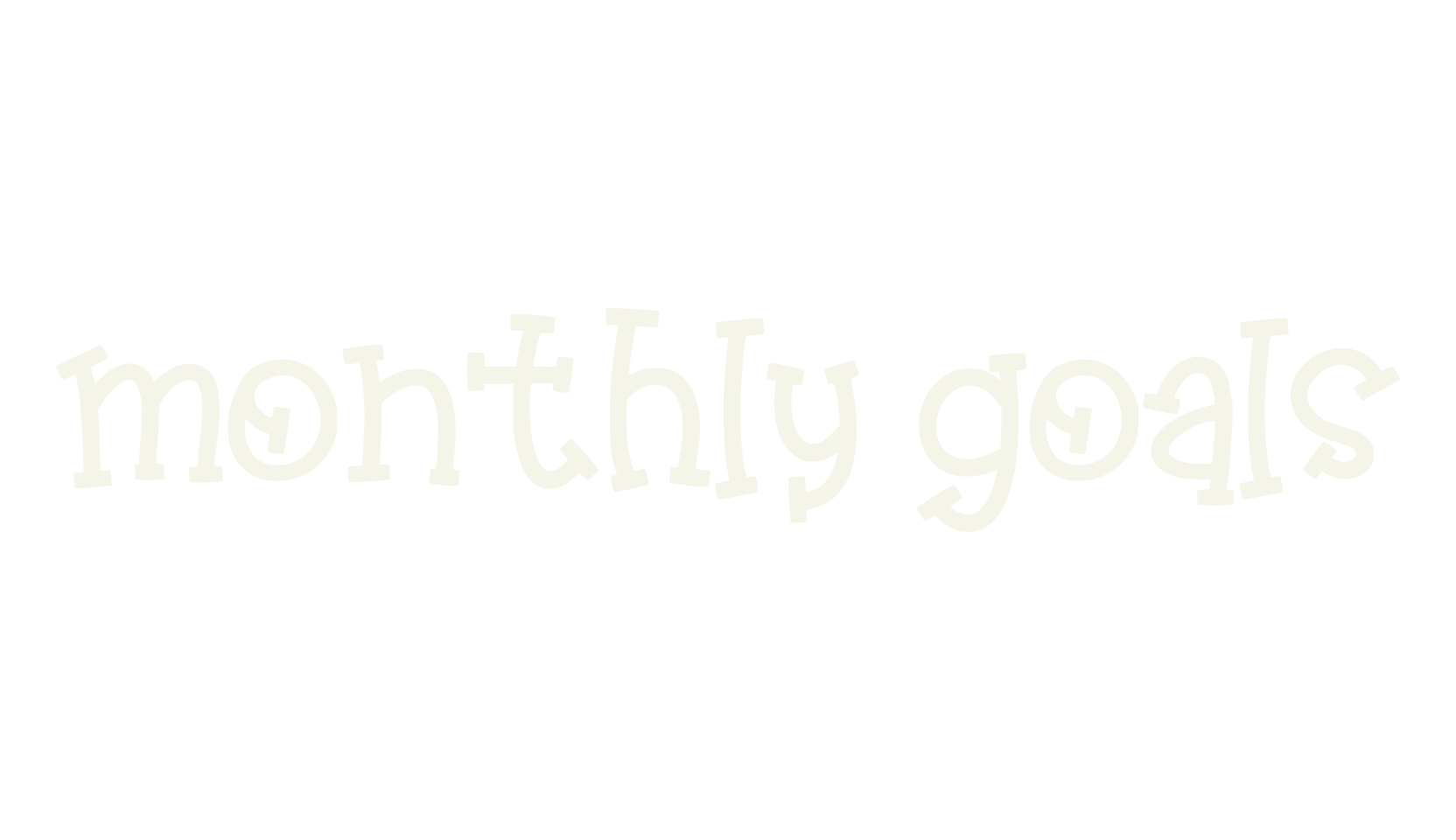 monthly goals, children font preview