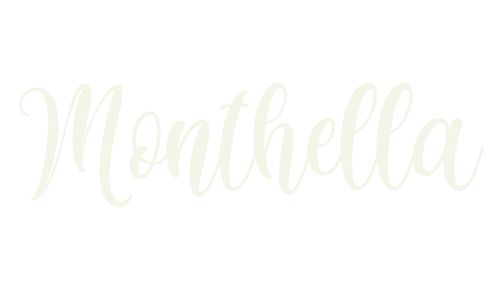 Monthella, script font preview