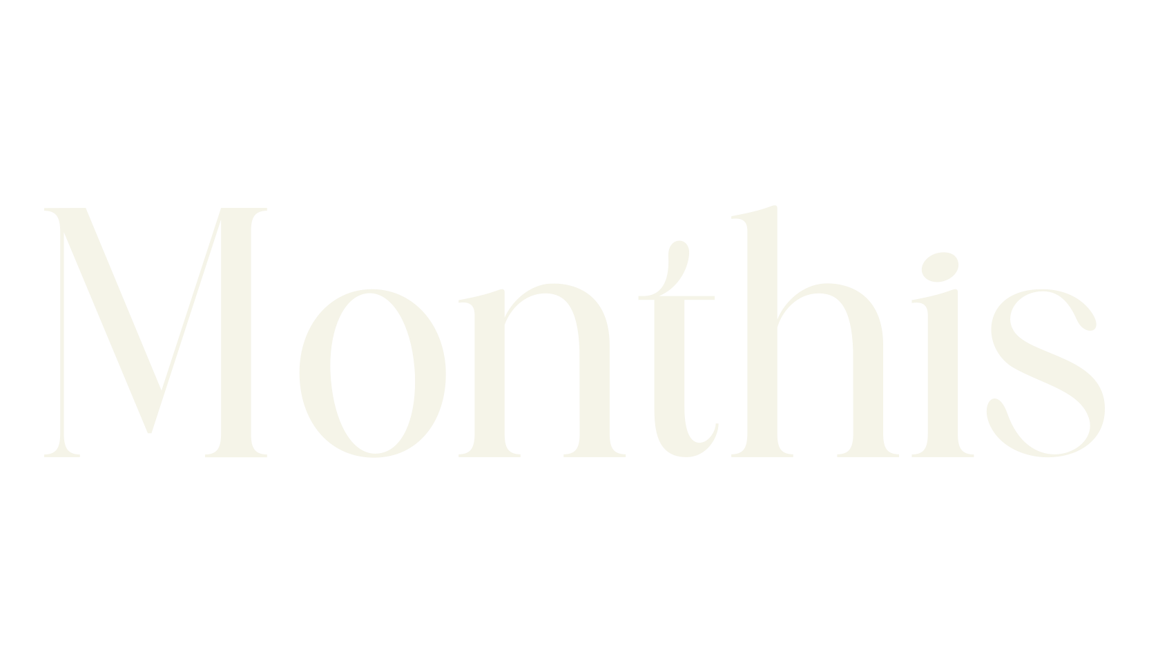 Monthis, serif font preview