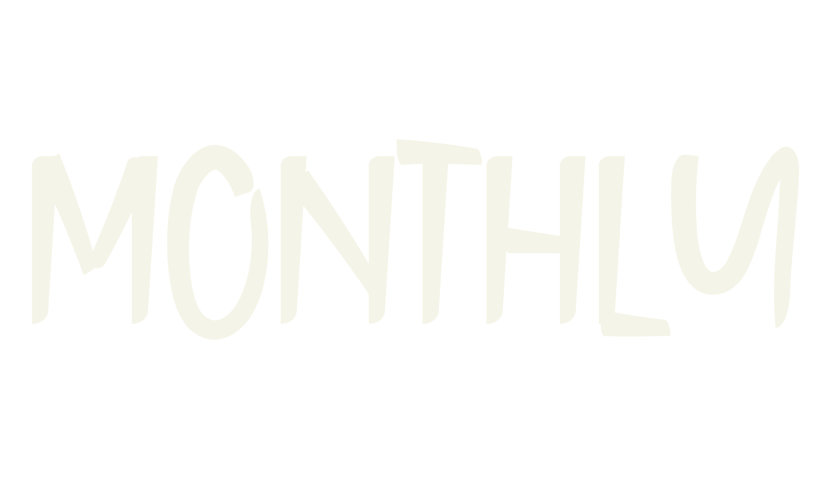 MONTHLY, cute font preview