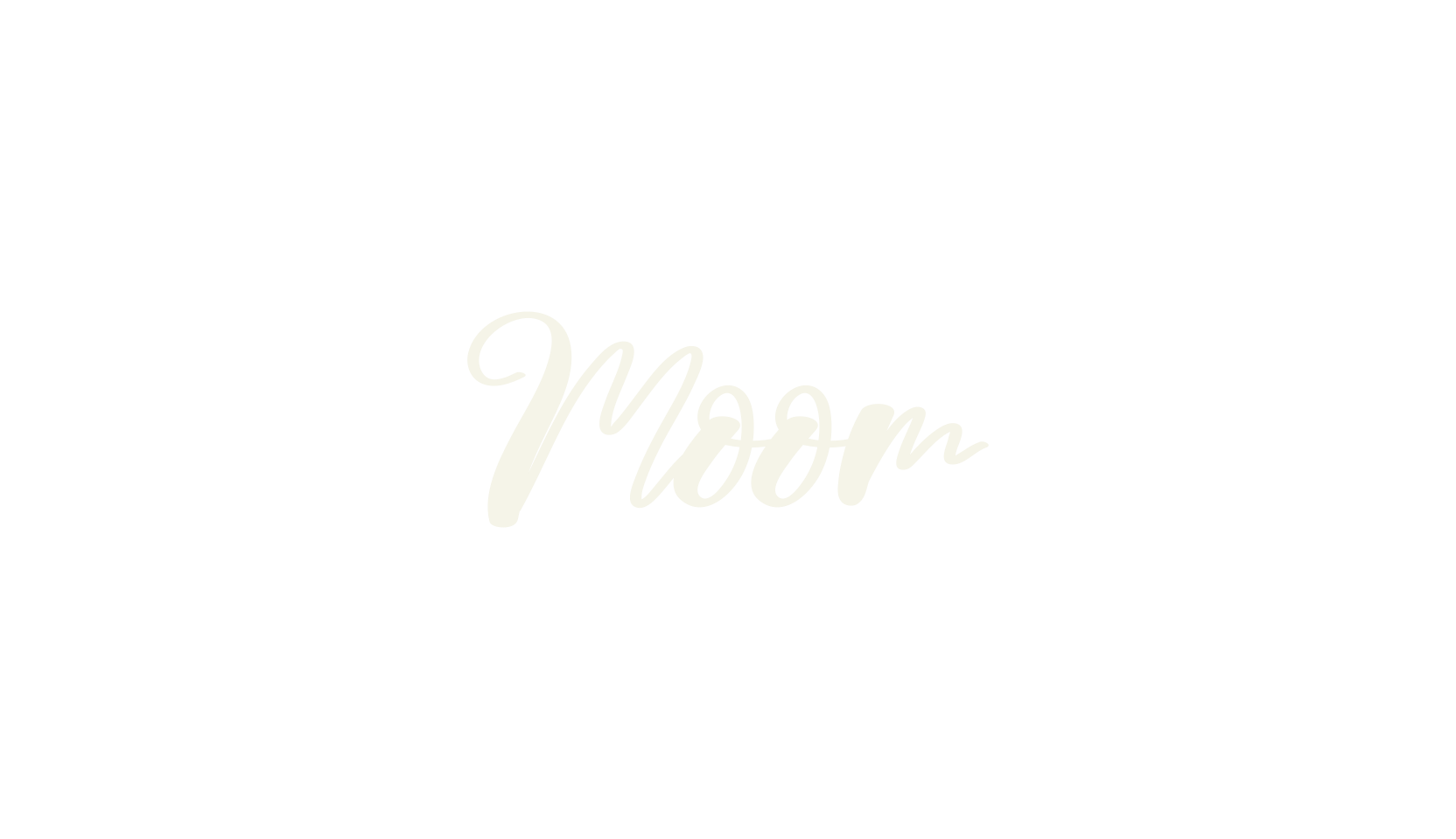 Moom, cursive font preview