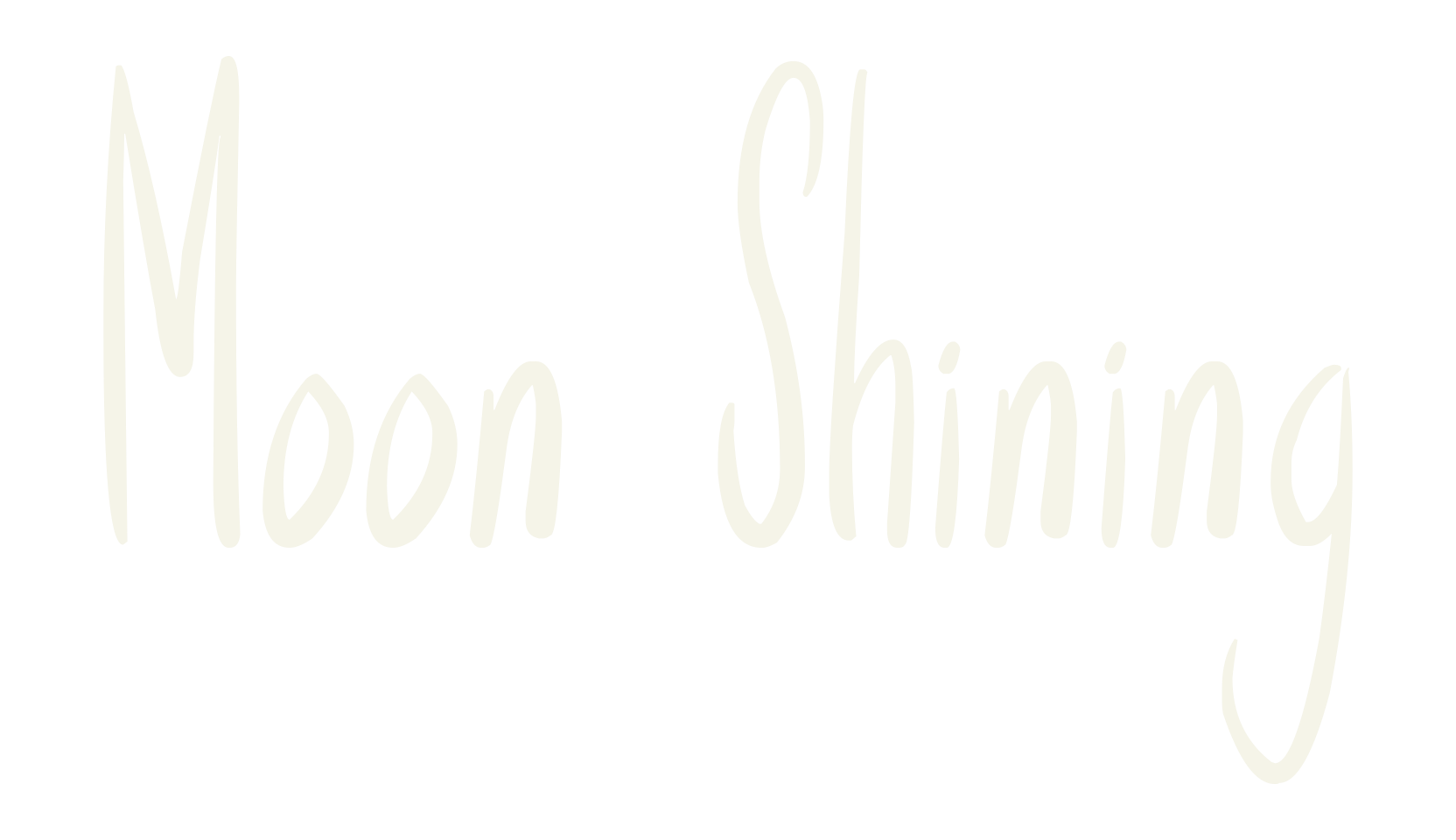 Moon Shining, handwritten font preview