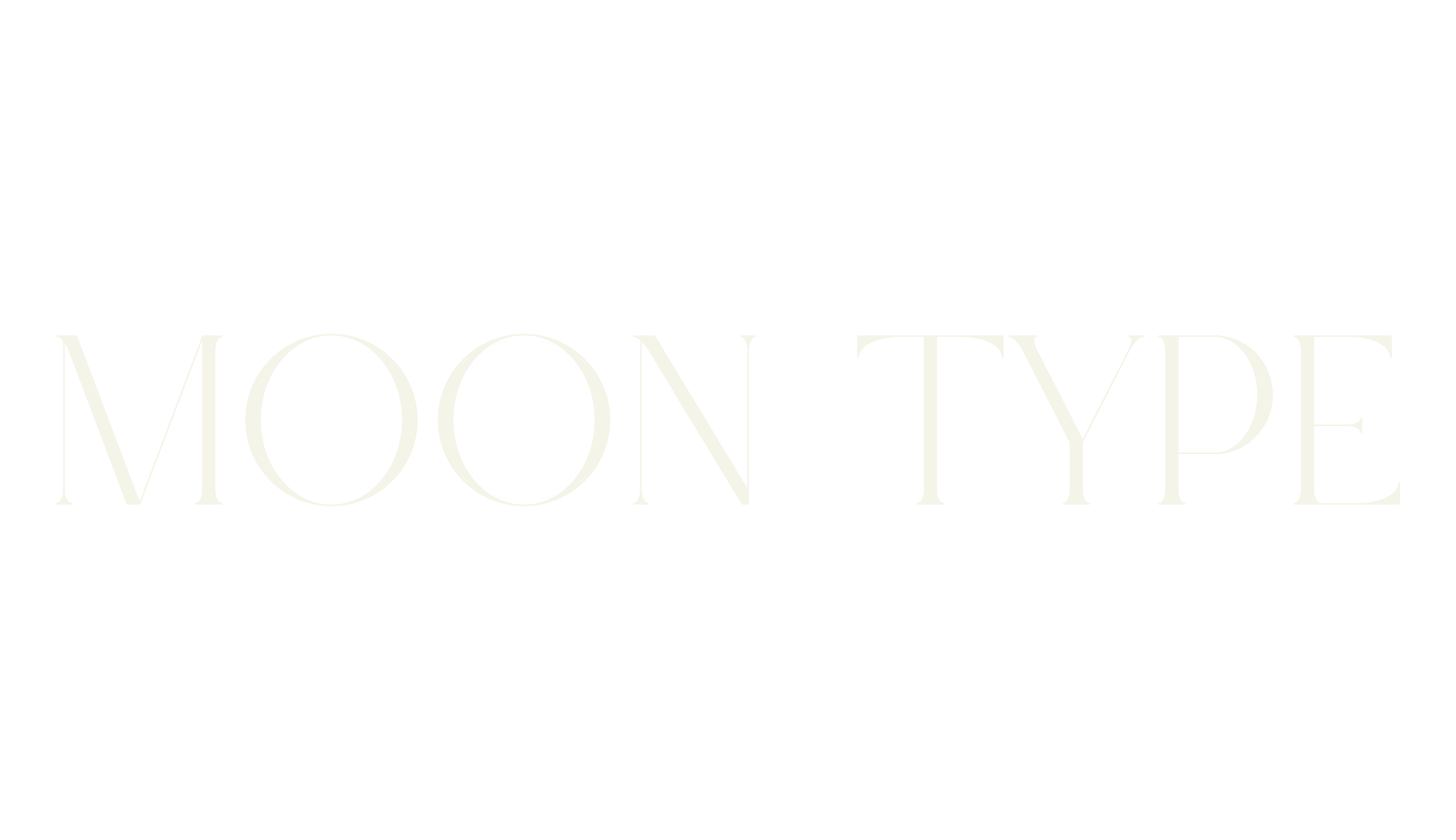 Moon Type, custom font preview