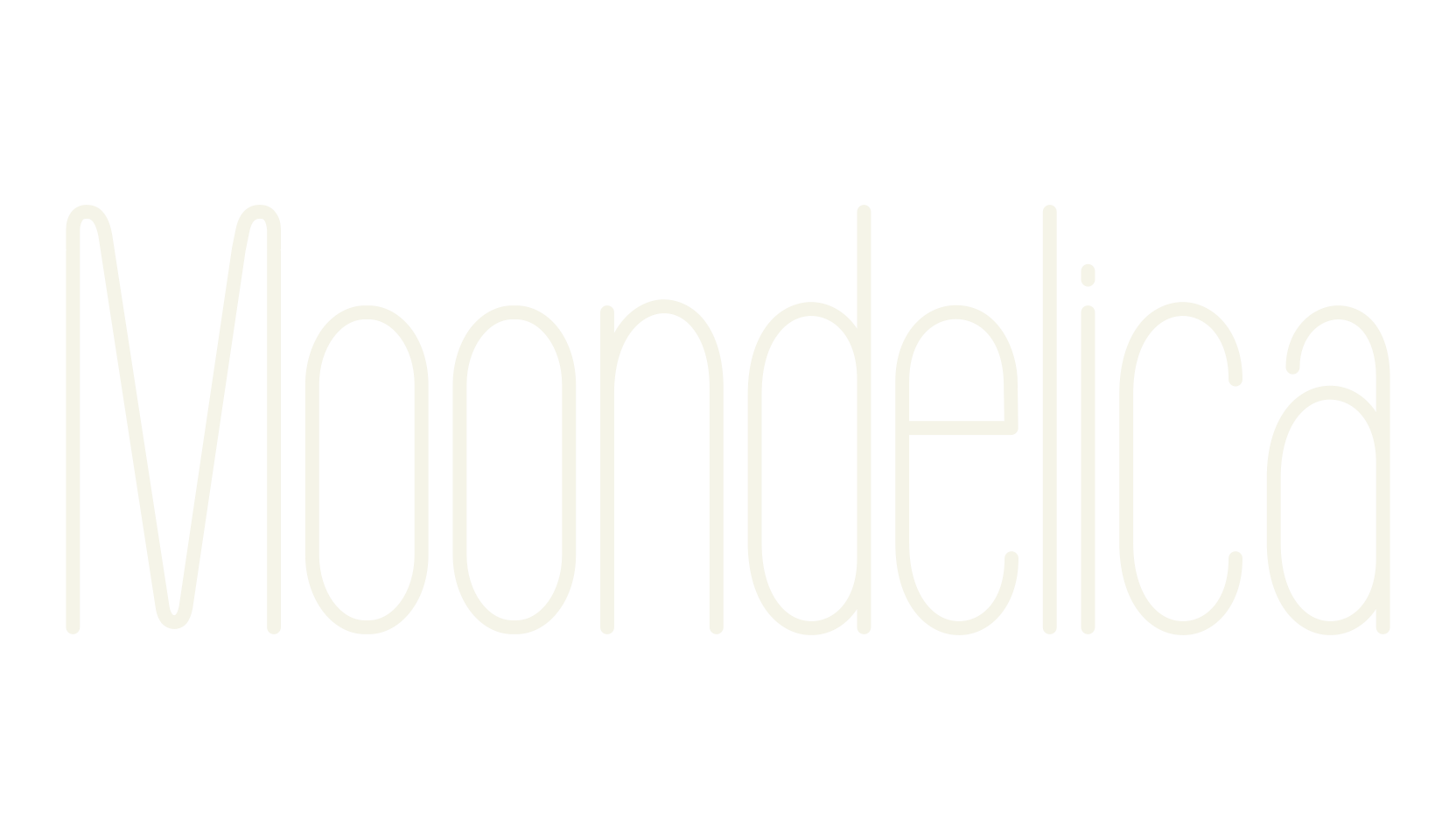 Moondelica, thin font preview