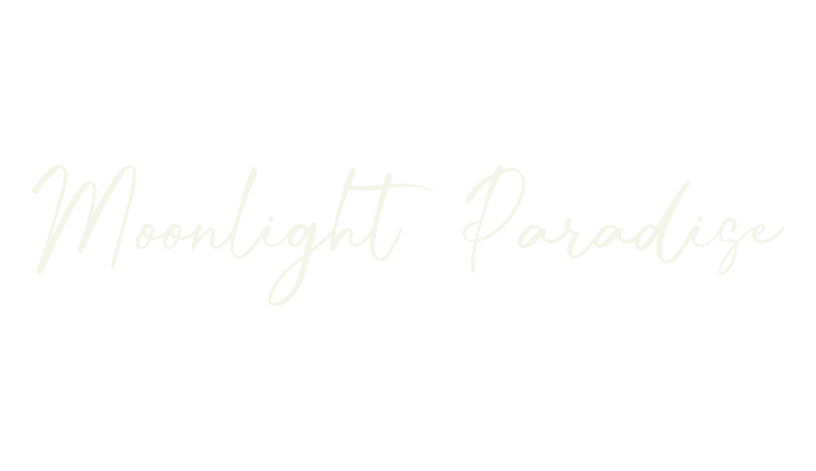 Moonlight Paradise, cursive font preview