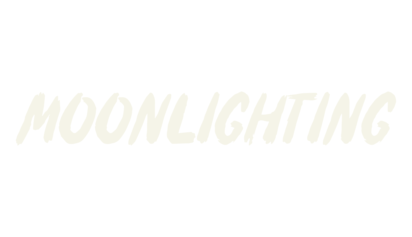 Moonlighting, paint font preview