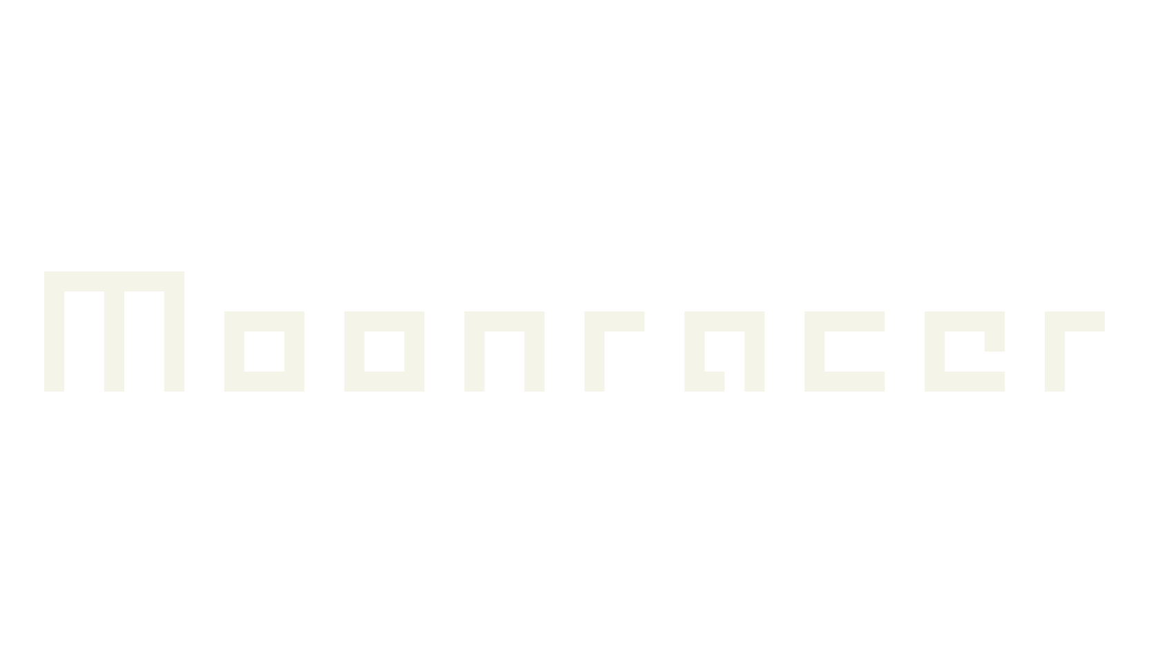 Moonracer, pixel font preview