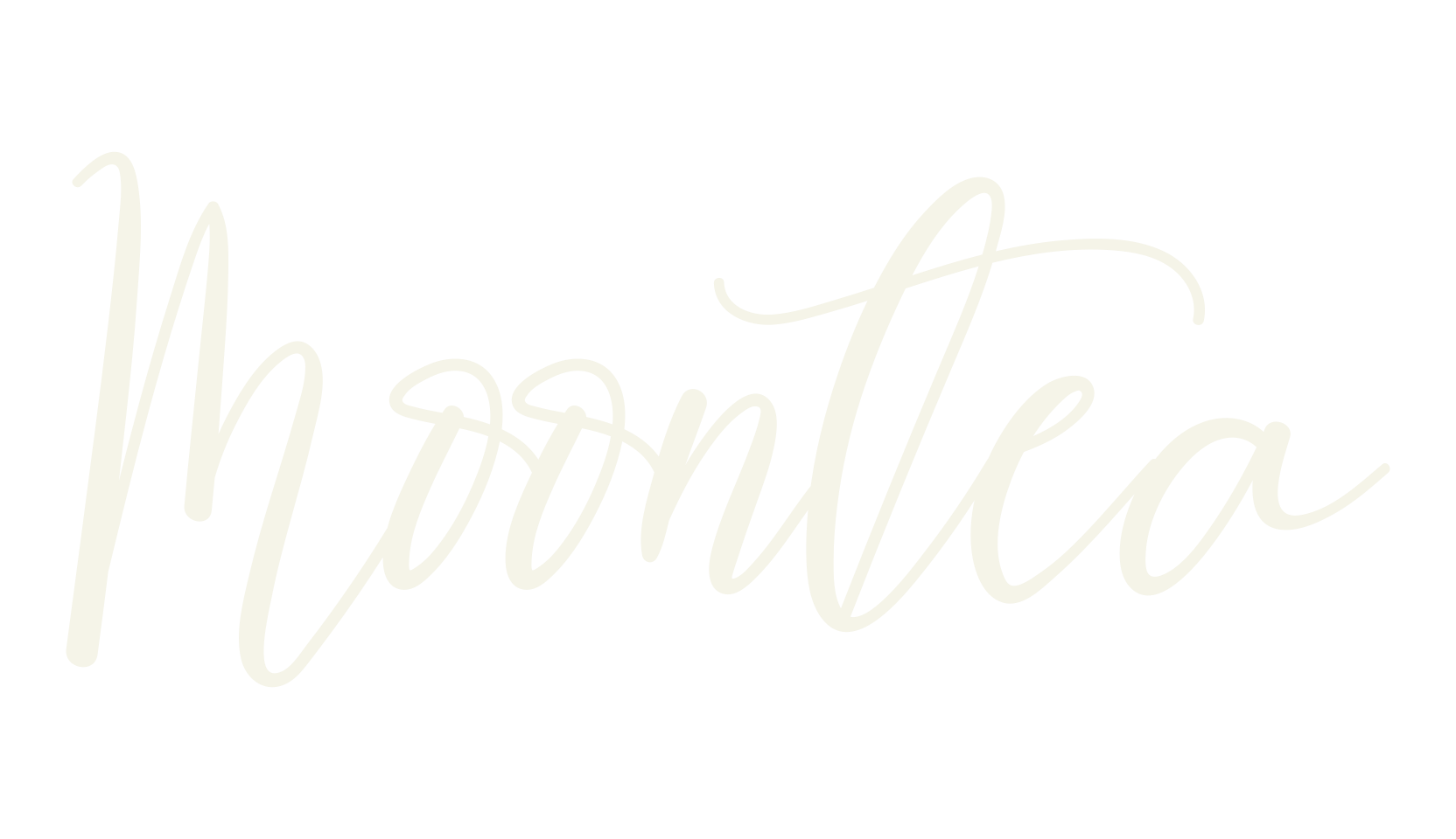 Moontea, cursive font preview