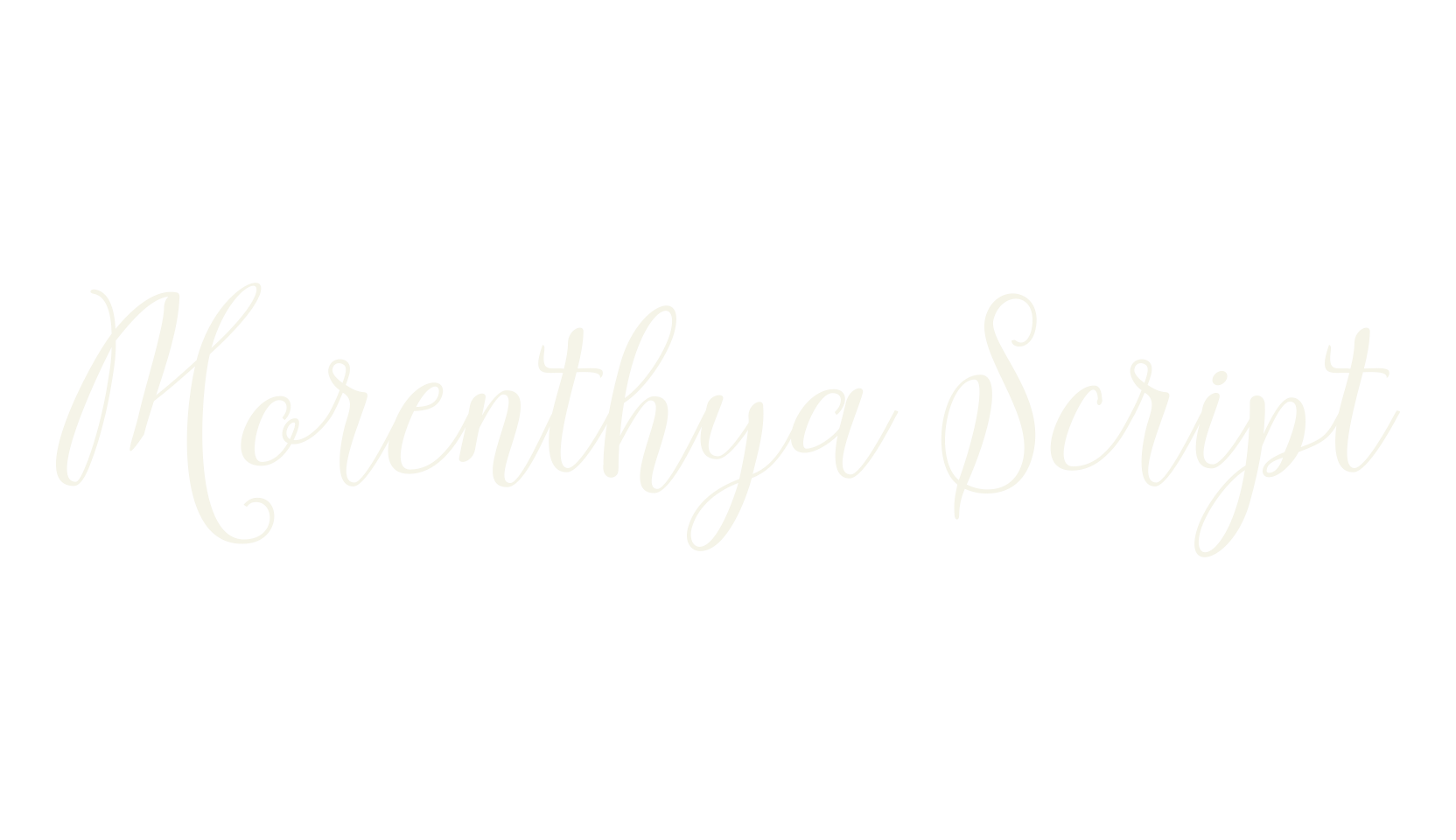 Morenthya Script, script font preview