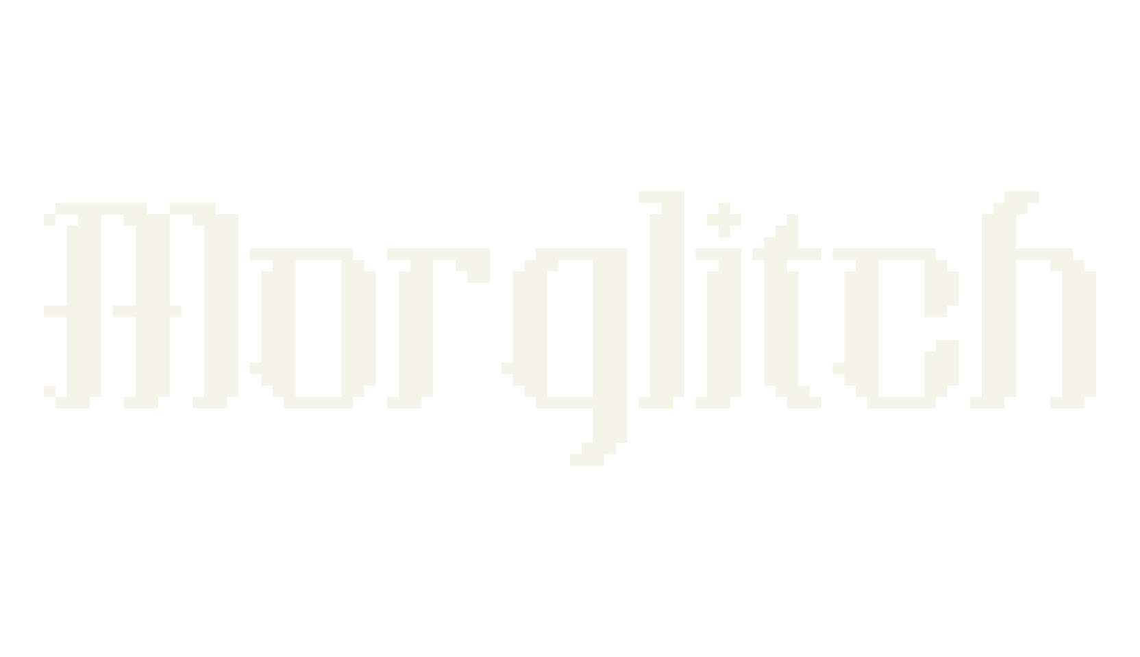 Morglitch, pixel font preview