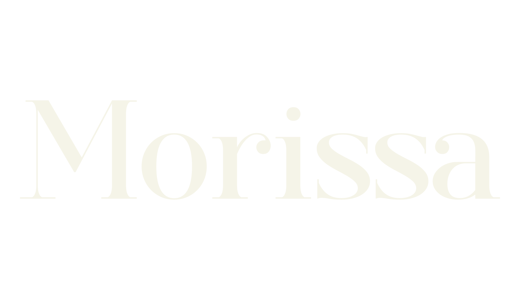 Morissa, serif font preview