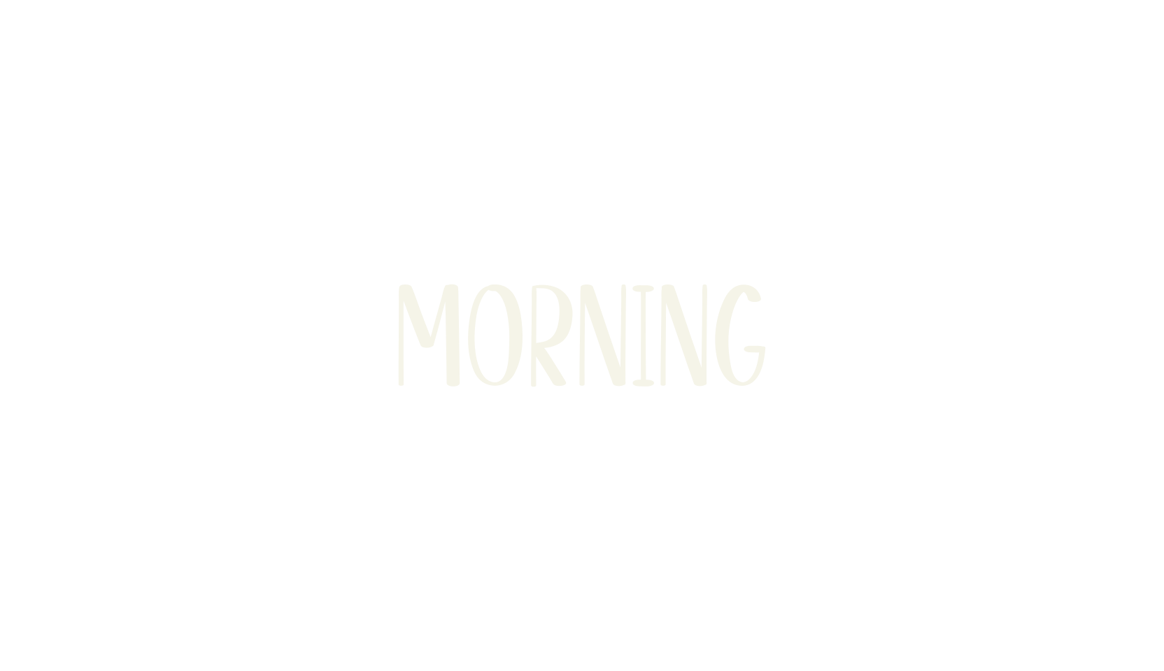 Morning, handwriting font preview
