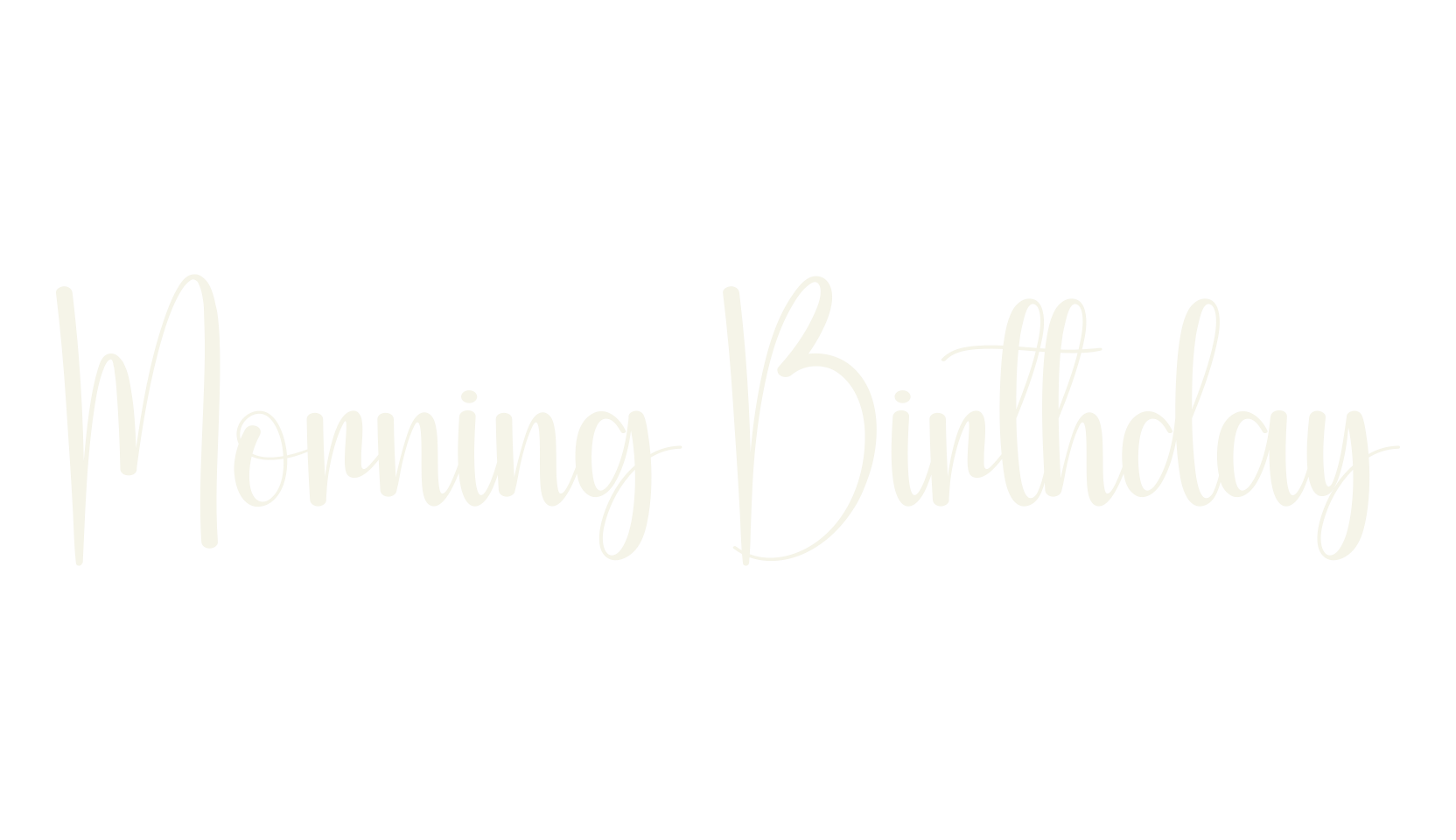 Morning Birthday, fashion script font preview
