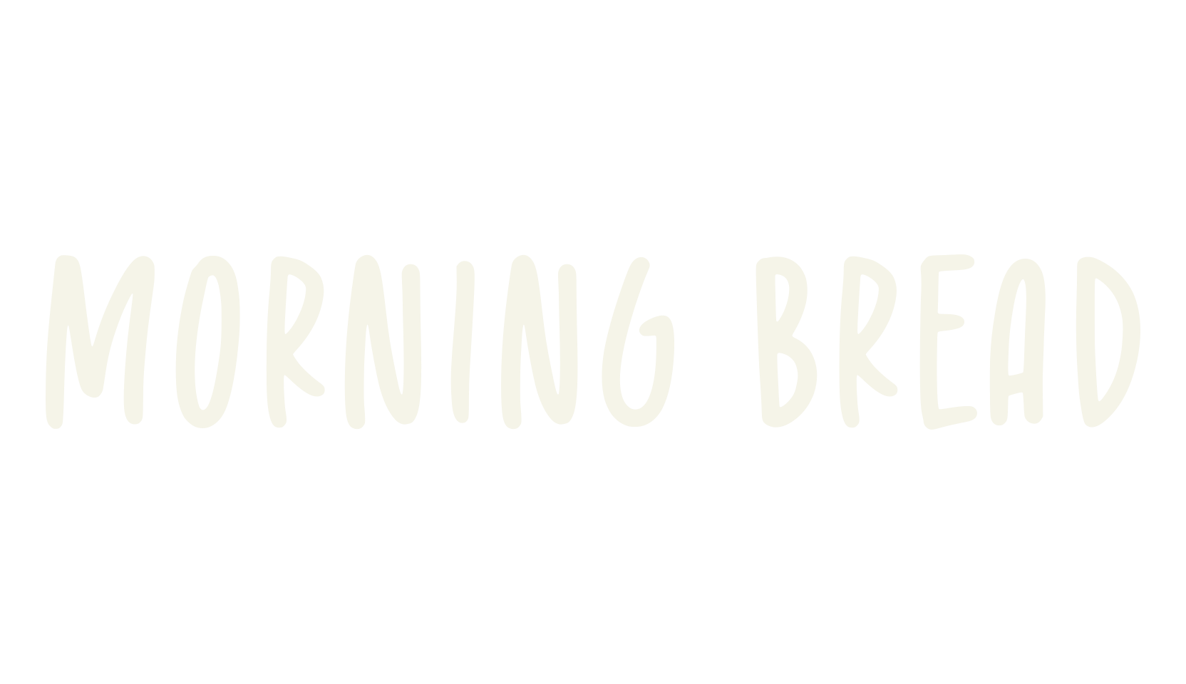 Morning Bread, all caps font preview