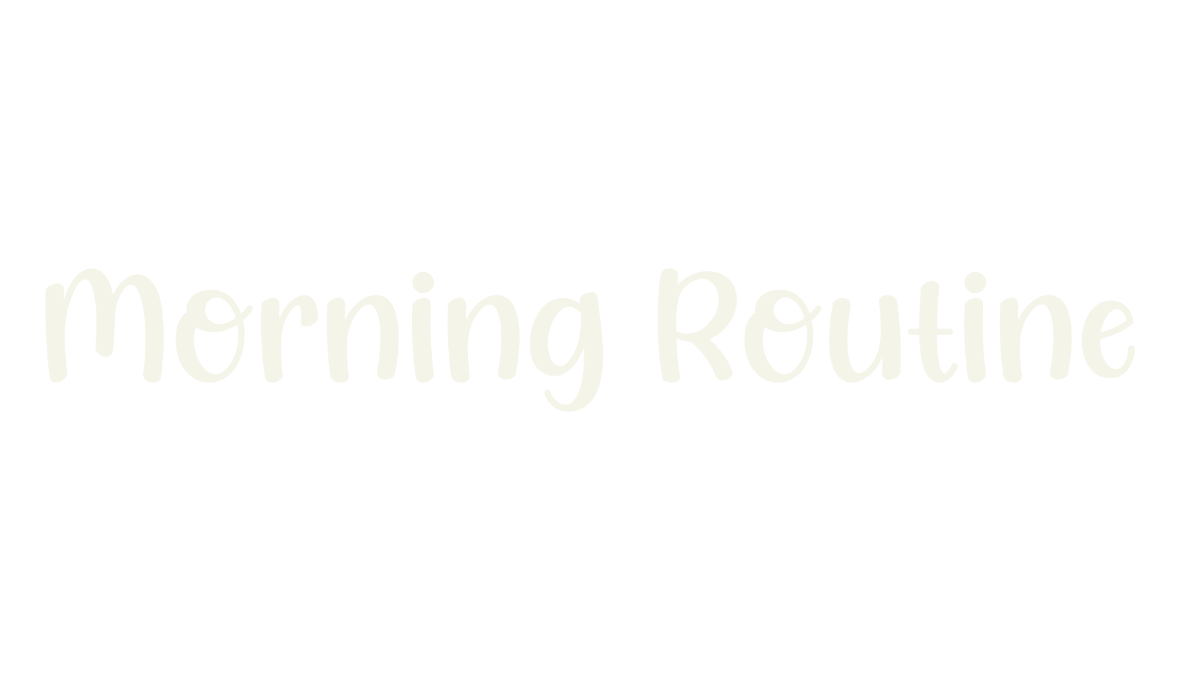 Morning Routine, handwriting font preview