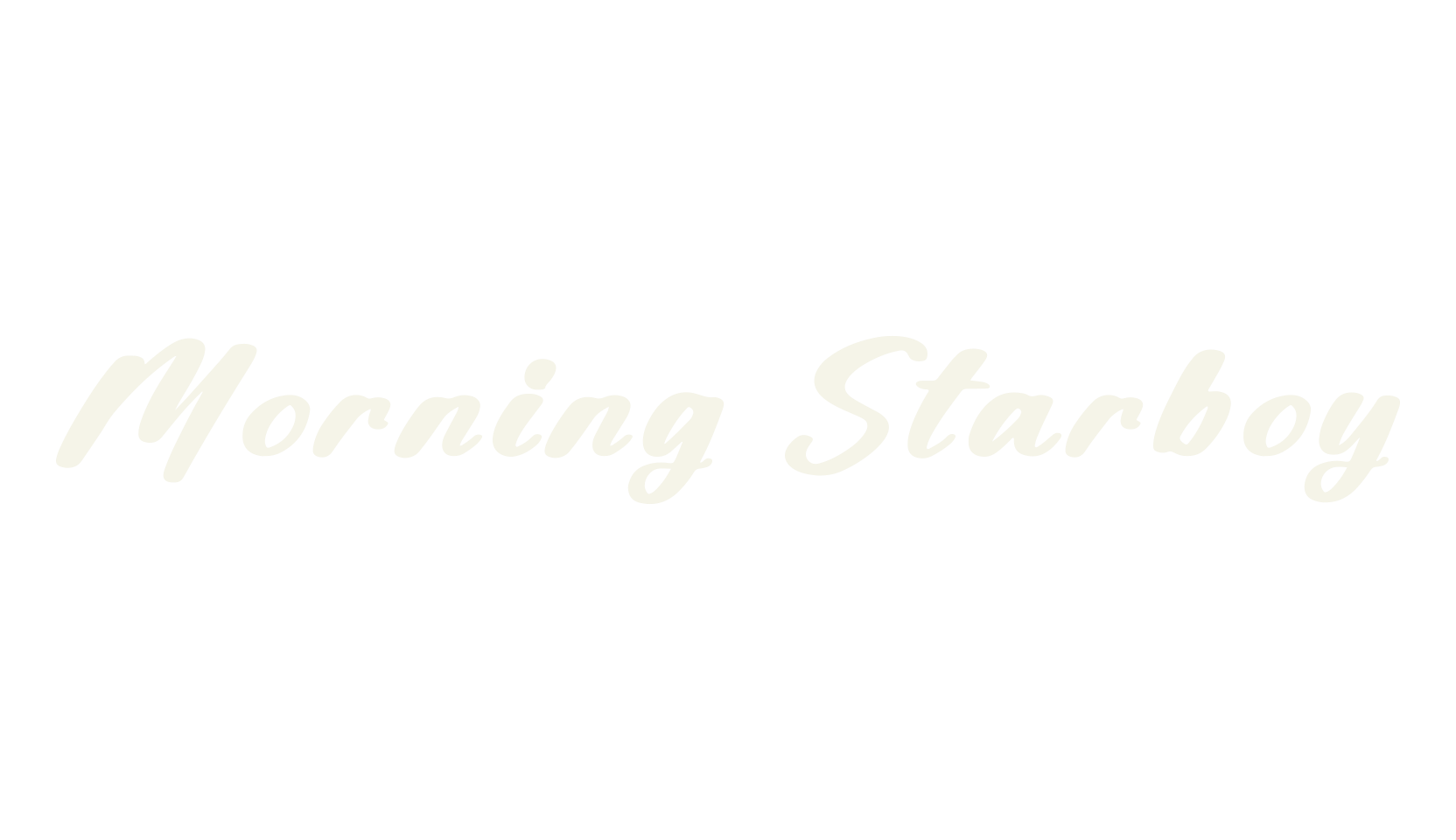 Morning Starboy, script font preview