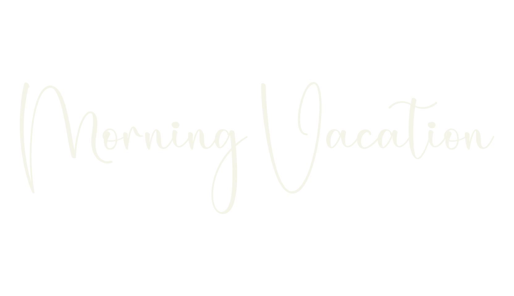 Morning Vacation, calligraphy font preview