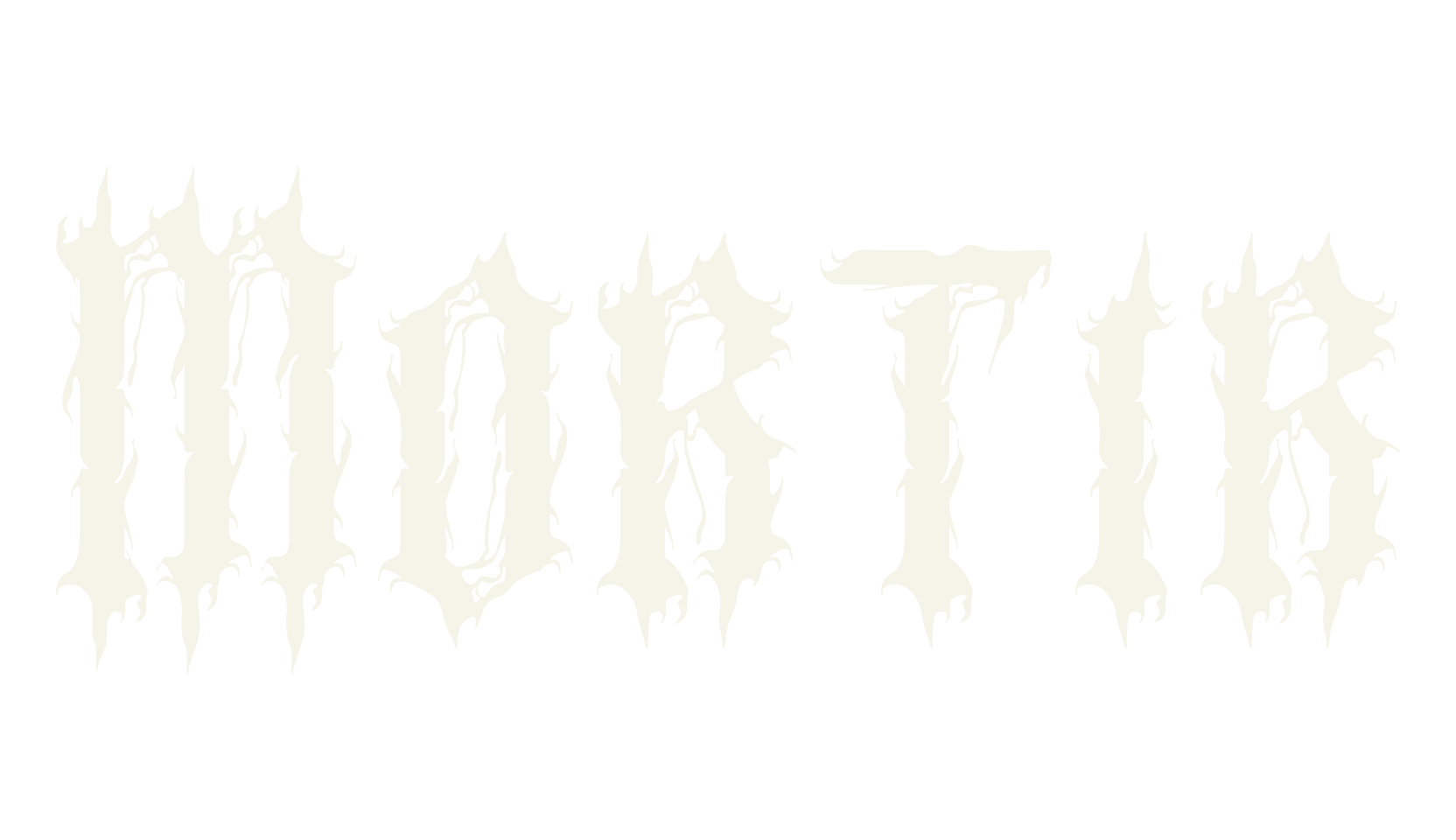 Mortir, metal font preview