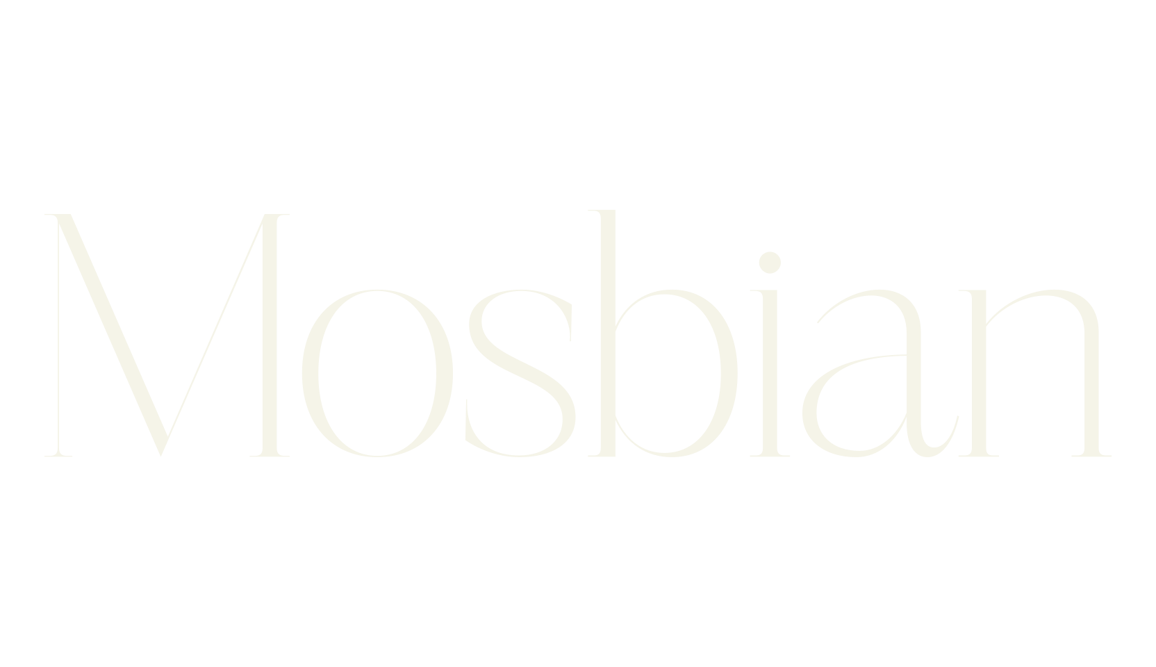 Mosbian, serif font preview