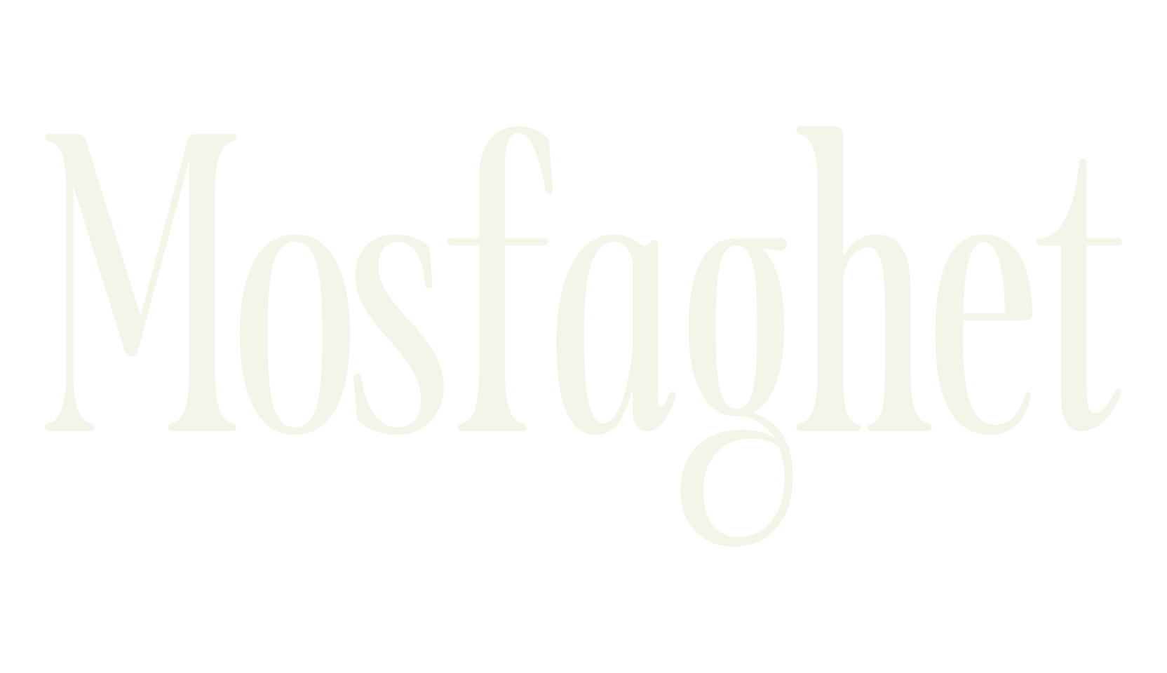 Mosfaghet, serif font preview