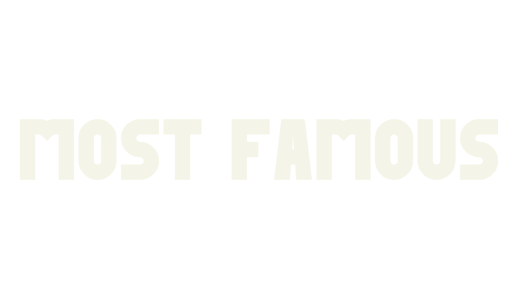 MOST FAMOUS, sans font preview