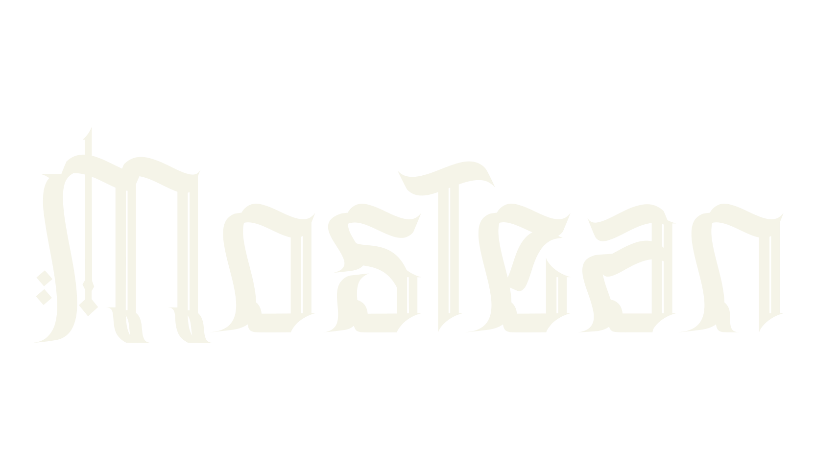 Mostean, gothic font preview