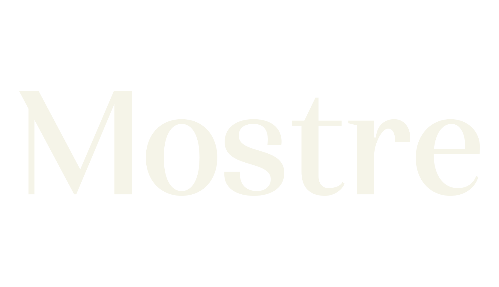 Mostre, sans serif font preview