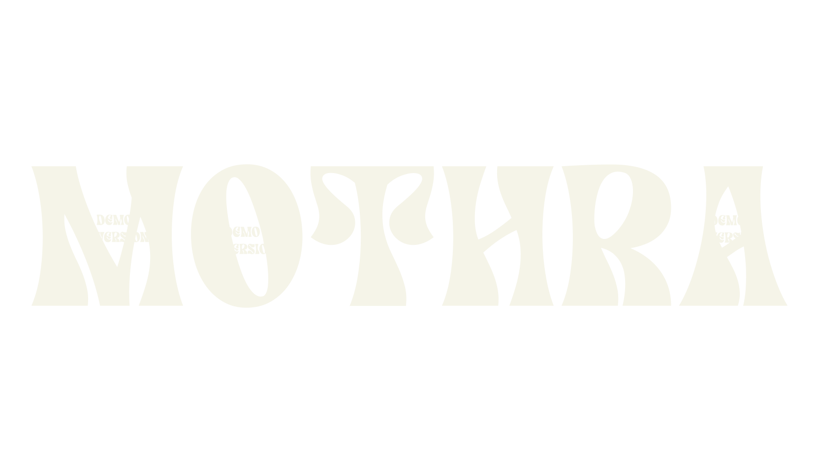 MOTHRA, groovy font preview