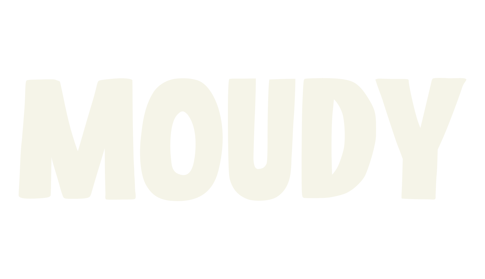 Moudy, all caps font preview