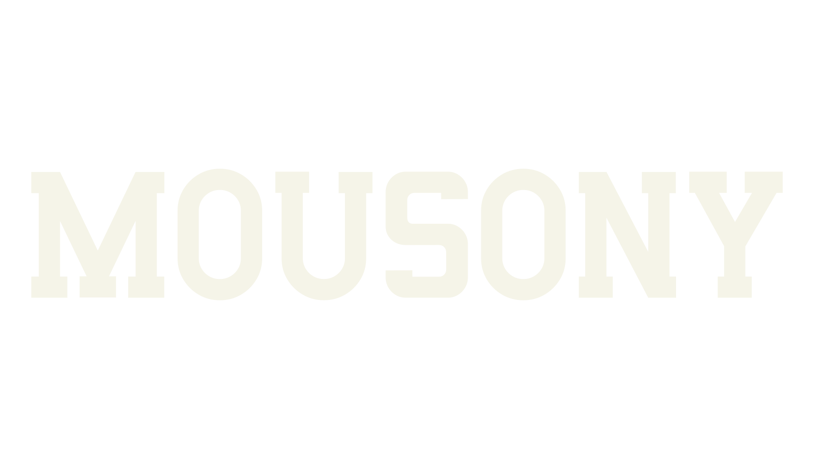 Mousony, stencil font preview