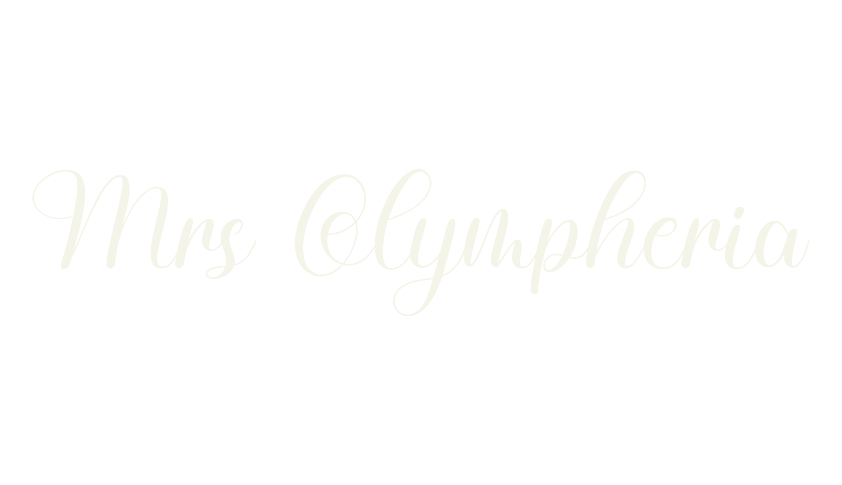 Mrs Olympheria, calligraphy font preview