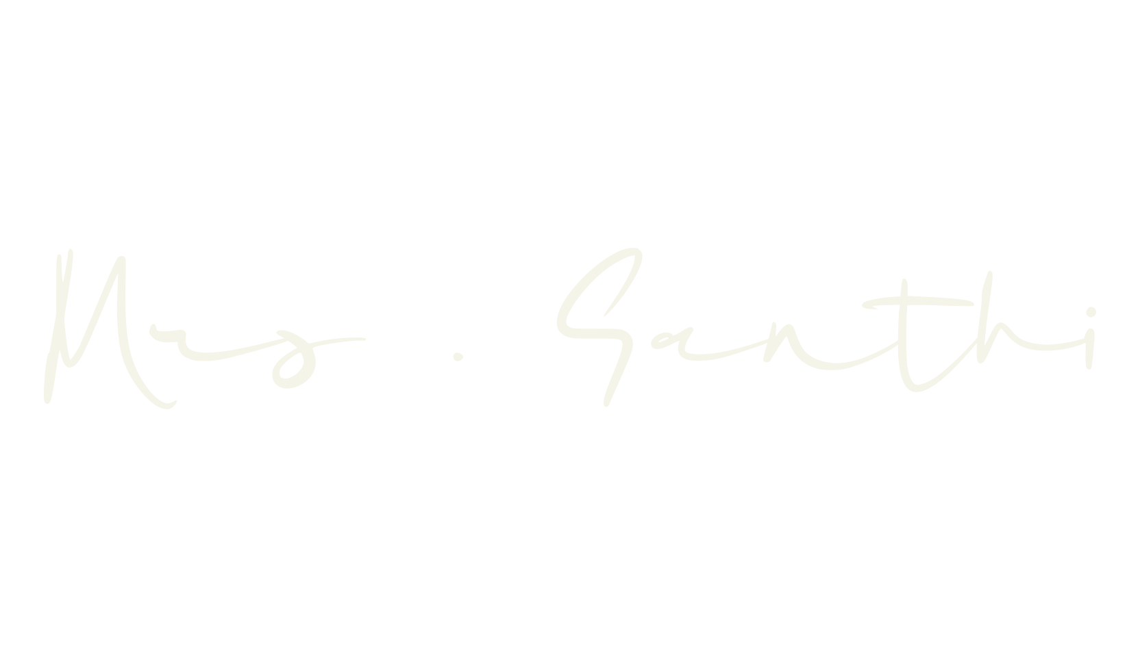 Mrs . Santhi, signature font preview