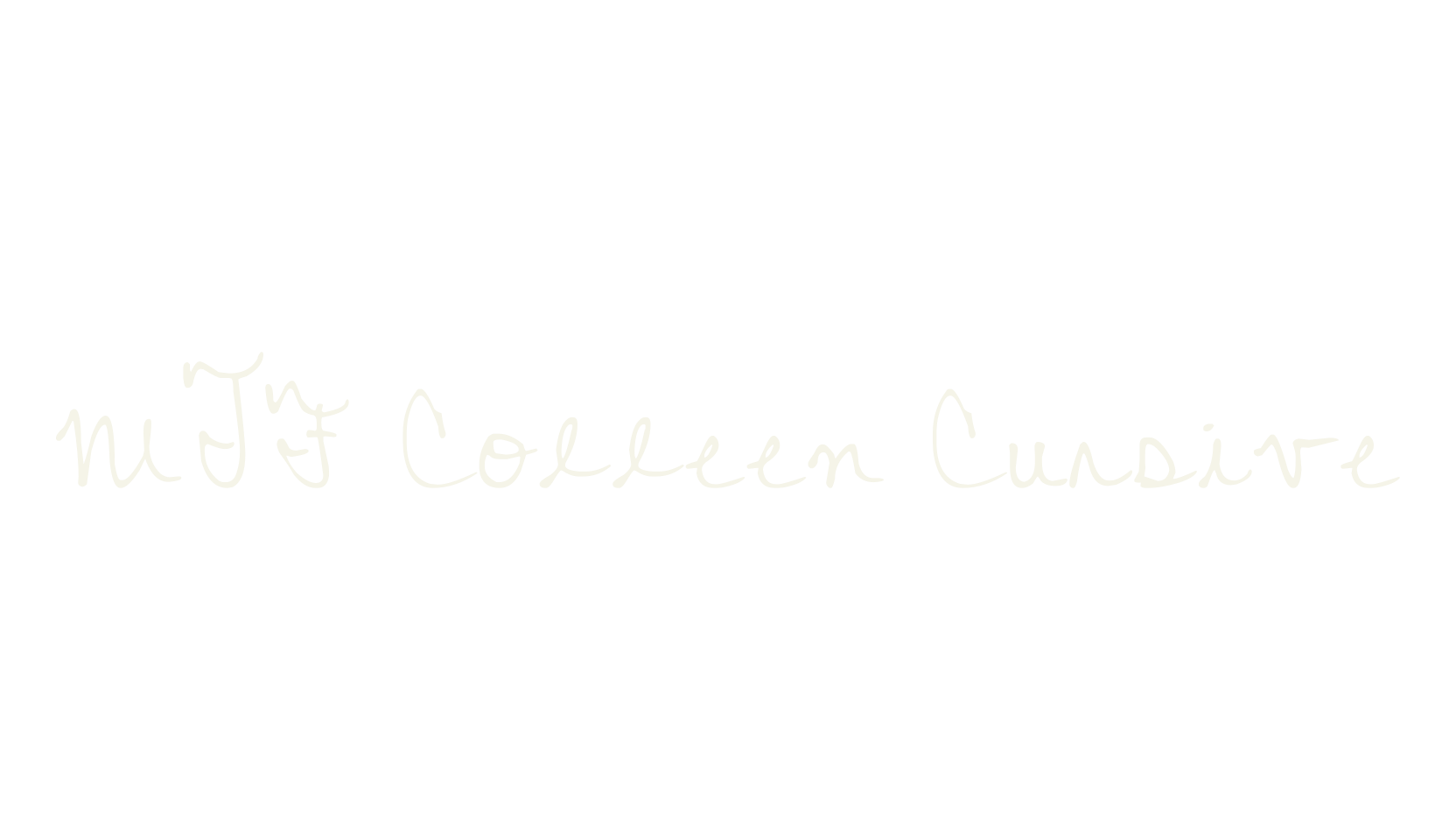 MTF Colleen Cursive, cursive font preview