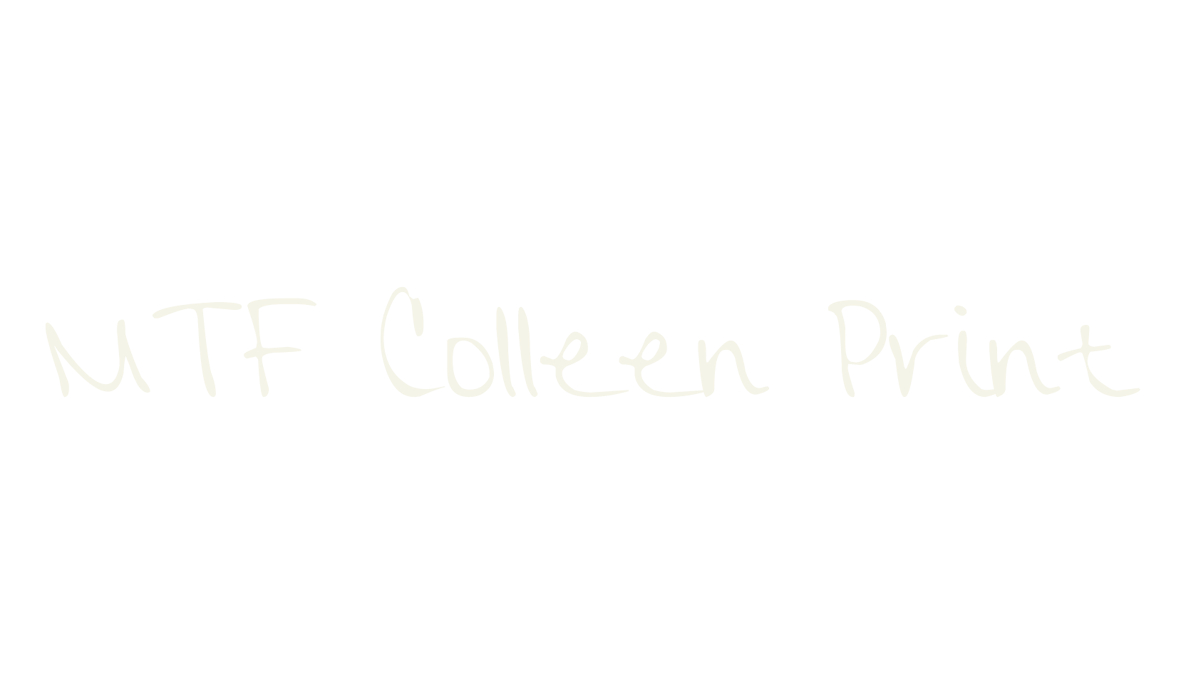 MTF Colleen Print, miss tiina font preview