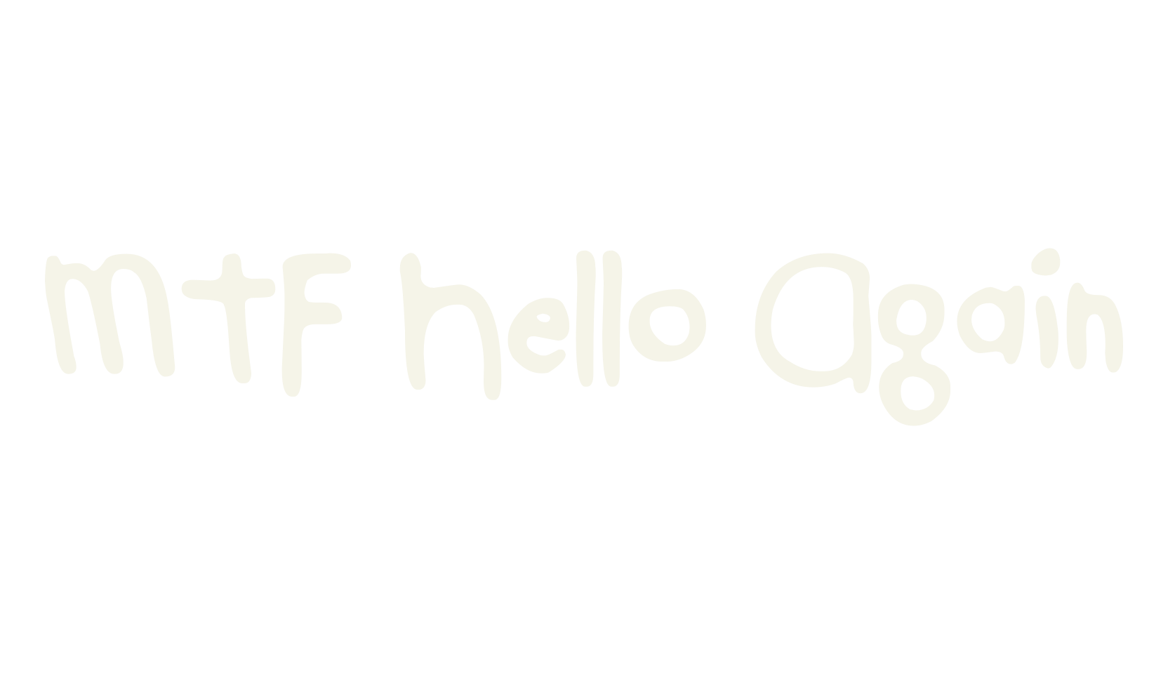 MTF Hello Again, hand drawn font preview