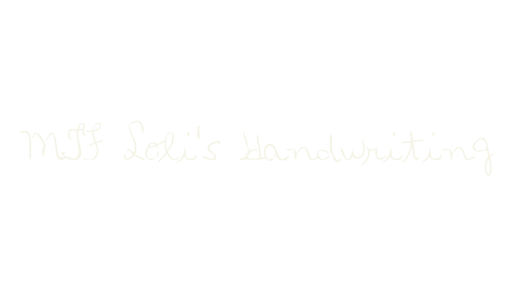 MTF Loli's Handwriting, handwriting font preview