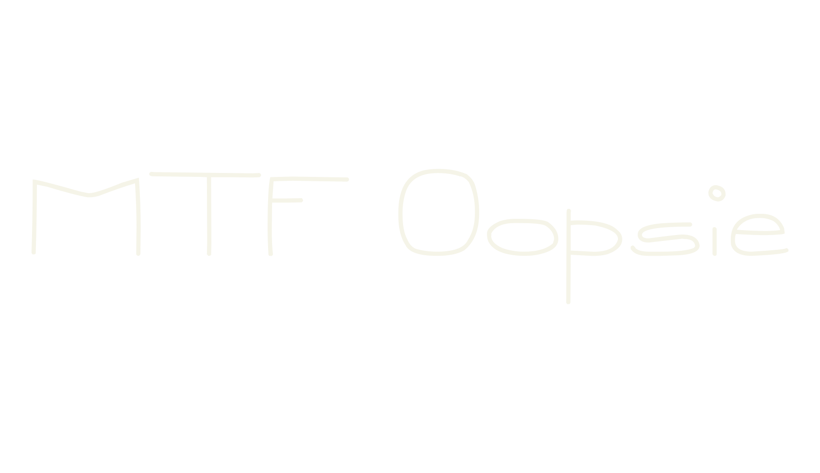 MTF Oopsie, hand drawn font preview