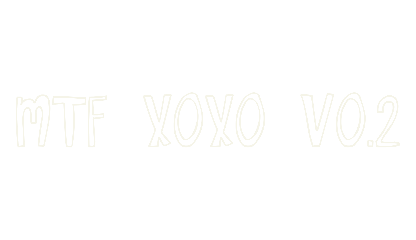 MTF XOXO Vo.2, hand drawn font preview