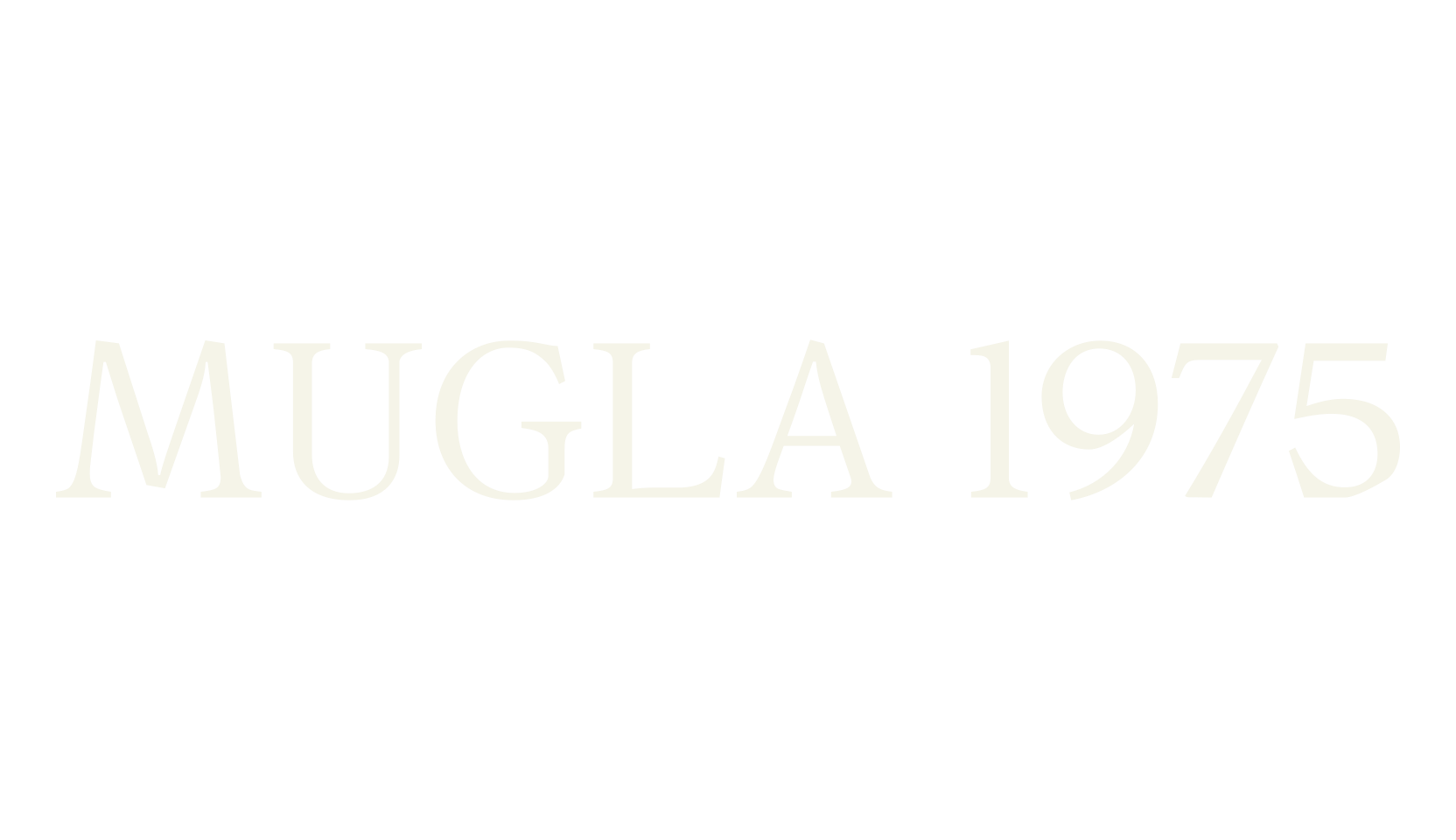 Mugla 1975, cursive font preview