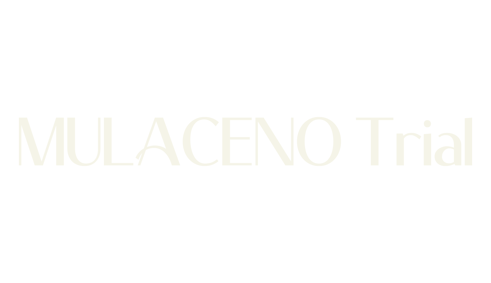 MULACENO Trial, fancy font preview