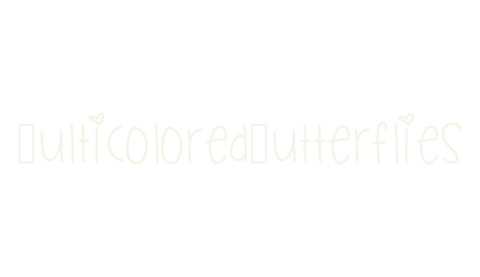 MulticoloredButterflies, display market font preview