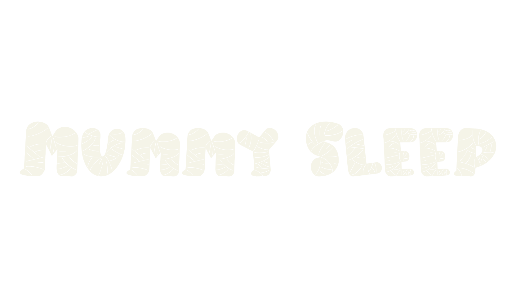 Mummy Sleep, halloween font preview