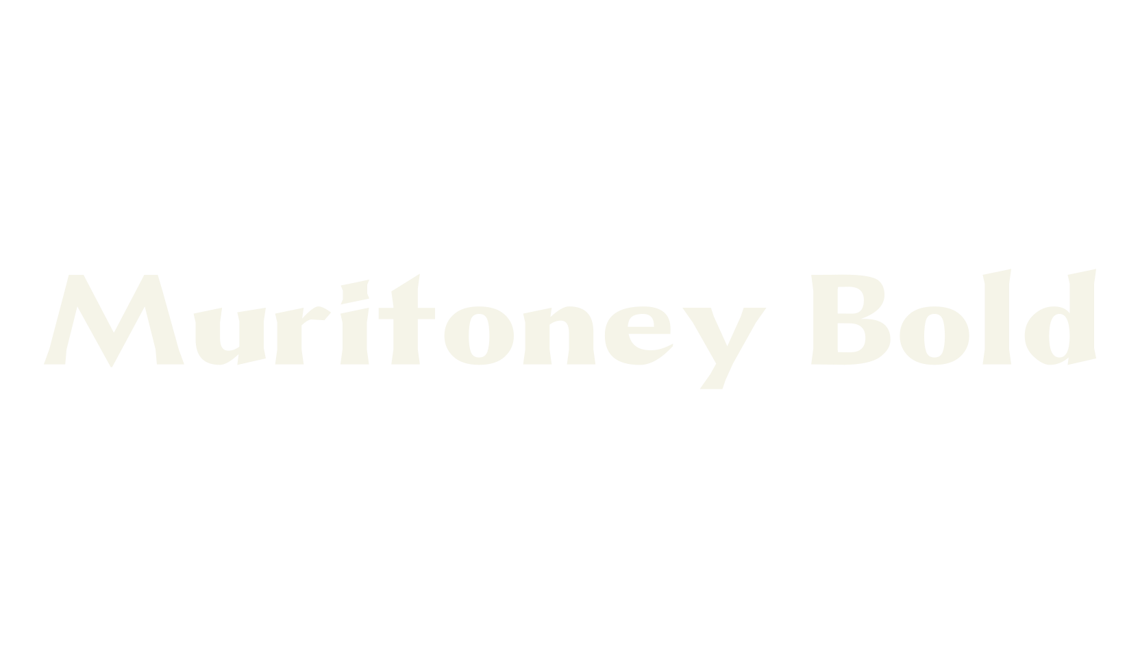 Muritoney Bold, logo font preview