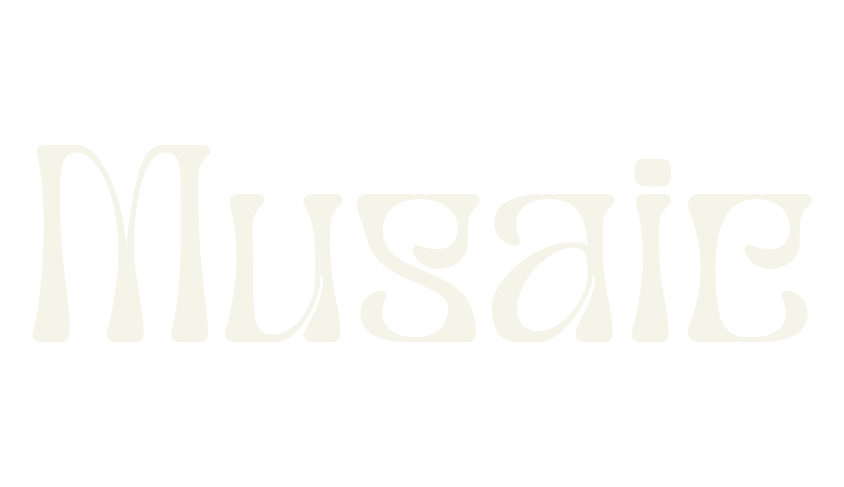 Musaic, groovy font preview