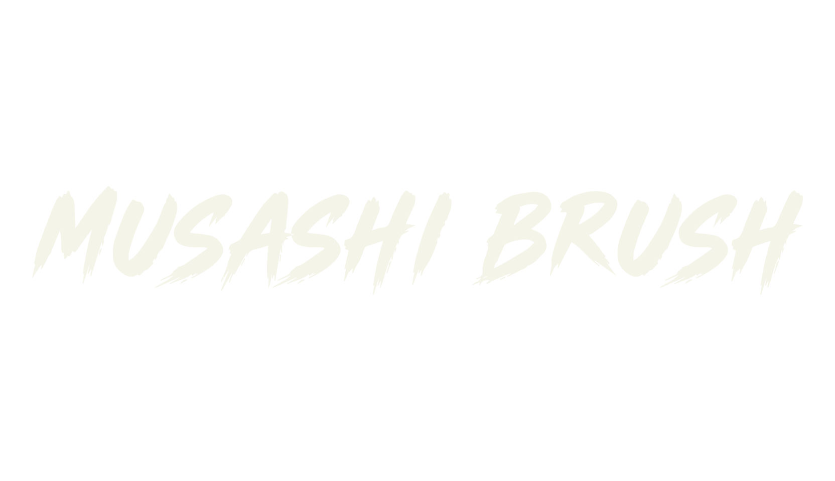 Musashi Brush, brush font preview