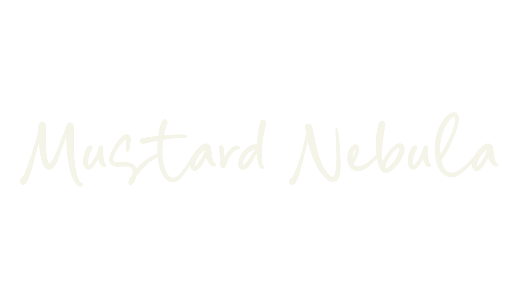 Mustard Nebula, handwriting font preview