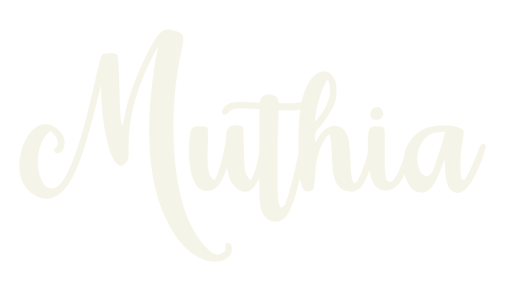 Muthia, modern calligraphy font preview