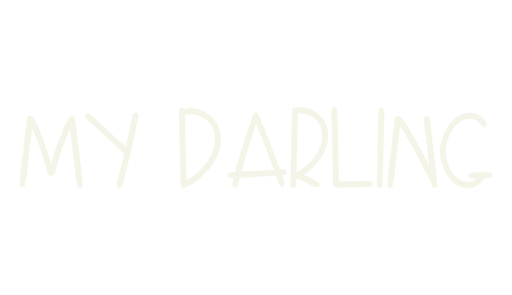 My Darling, thin font preview