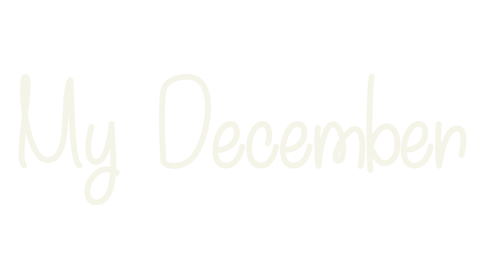 My December, handwritten font preview