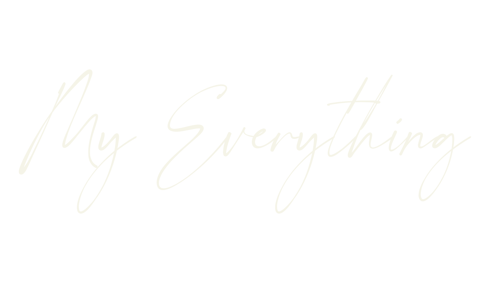 My Everything, cursive font preview